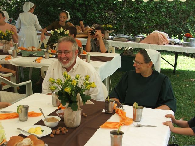Bishop Merle and Sue at the missionary's Thanksgiving Dinner in Kisumu Bishop Merle and Sue at the missionary's Thanksgiving Dinner in Kisumu